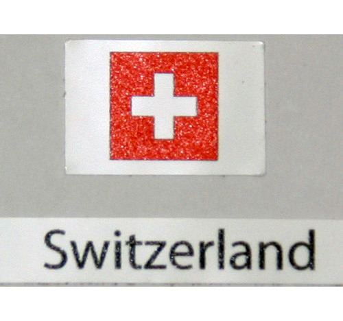 Switzerland Flag Decal 3 pack