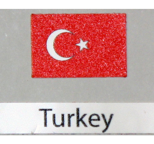 Aufkleber mit türkischer Flagge 3er-Pack