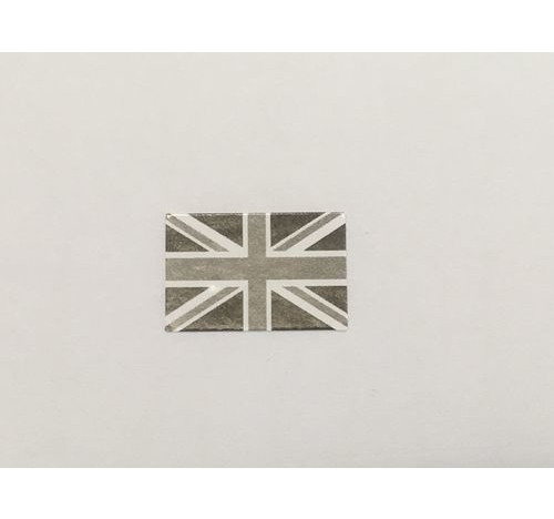 Union Jack Flag In B&W Decal 3 pack