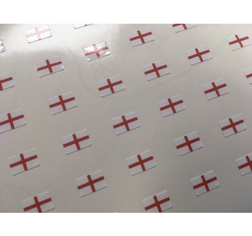 England St George Flag small Decal 6 pack