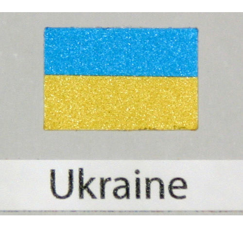 Decalcomania bandiera Ucraina confezione da 3
