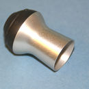 Butt cap 25mm bore silver finish