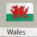 Aufkleber mit walisischer Flagge 3er-Pack