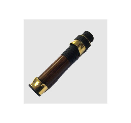 Wooden body, graphite thread, Gold hoods + rubber button