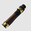 Wooden body, graphite thread, Gold hoods + rubber button